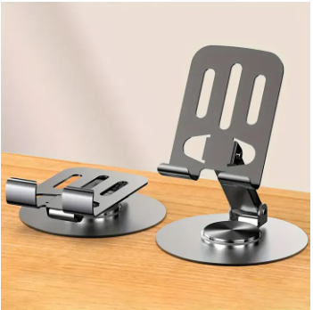360 Degree Rotating Foldable Metal Desktop Mobile & Tablet Stand Holder,৩৬০ ডিগ্রি রোটেটিং ফোল্ডেবল মেটাল ডেস্কটপ মোবাইল ও ট্যাবলেট স্ট্যান্ড Holder